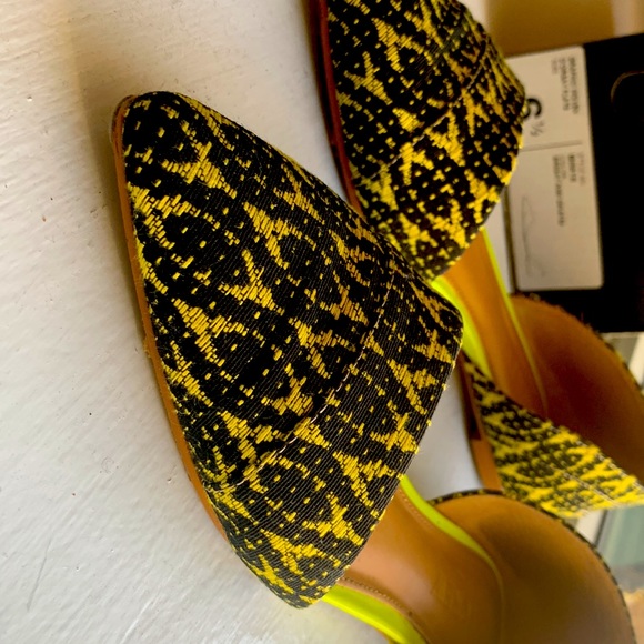 J Crew Graphic Woven d’Orsay flats - Picture 1 of 4